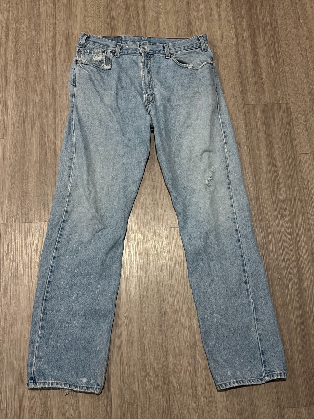 Vintage Levis 505 Blue Wash Straight Leg Jeans Made in Mexico 36X30 Mens